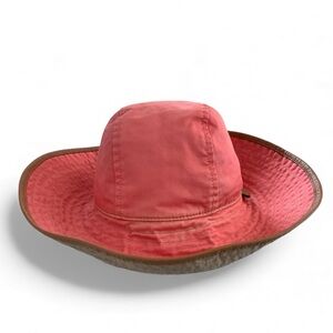 Coach Bucket Hat 100% Cotton Coral Tan Lining Size XS/S Normcore Preppy